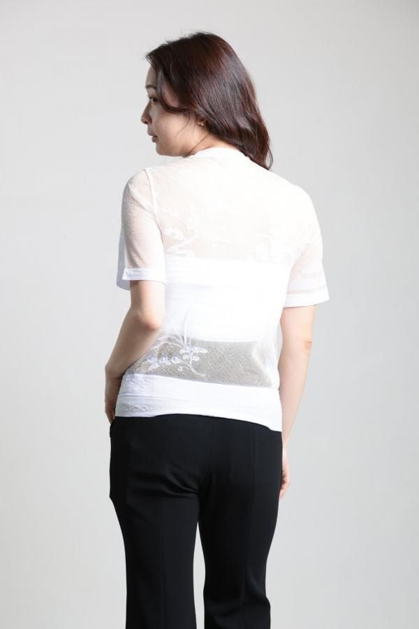 ORGUE オルグ　cut gather tops 白 RIM.ARK | Dolman cut tops (T-SHIRT(LONG SLEEVE) ) |RIM.ARK