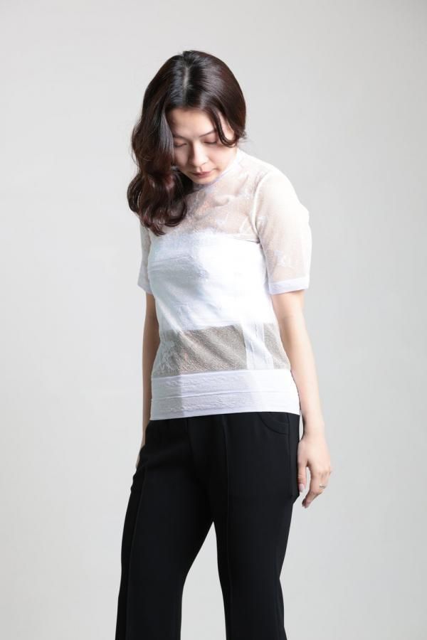 mamekurogouchi マメクロゴウチ Crew Neck tops Knitted Crew Neck Top MM25FWー