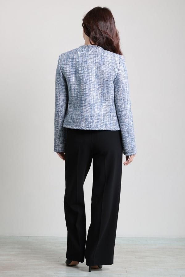 Theory Holiday Tweed Cropped Jacket in Black | Lyst