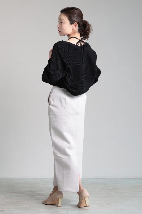 Mame Kurogouchi(マメ) Curved Sleeve Knitted Cardigan - YAMAROKU