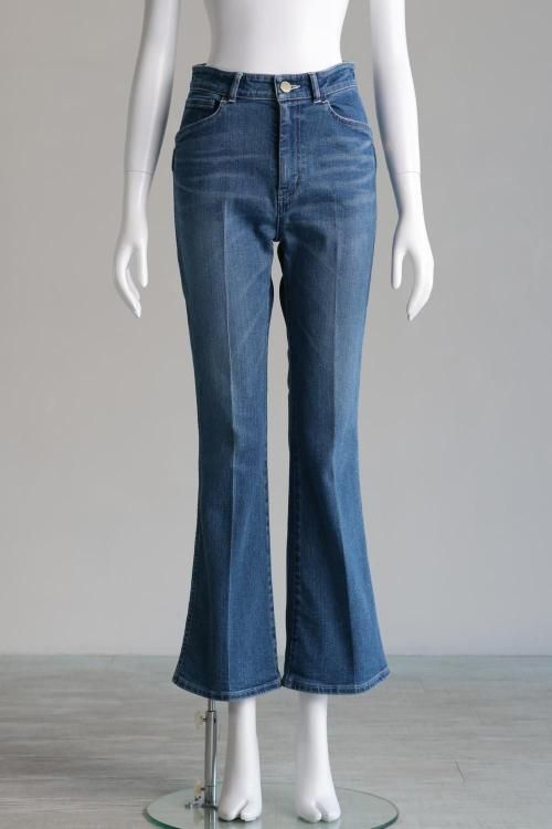Mame Kurogouchi(マメ) Stretch Cropped Flare Jeans - YAMAROKU
