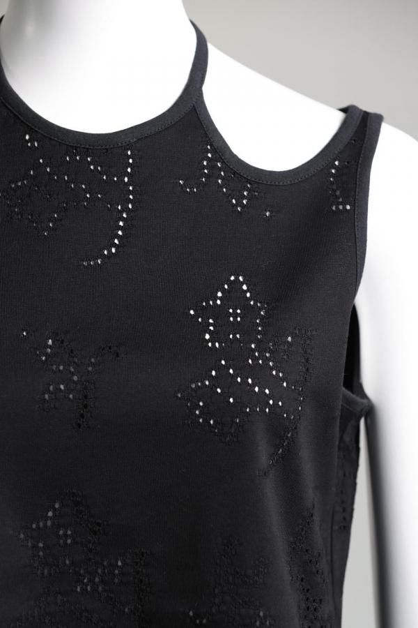 トップス Eyelet Jersey Jacquard Sleeveless Top Mame Kurogouchi(マメ) Eyelet Jersey Jacquard Sleeveless Top