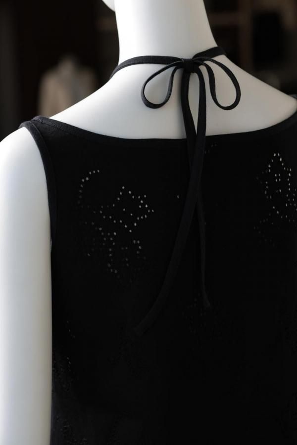 Mame Kurogouchi(マメ) Eyelet Jersey Jacquard Sleeveless Top