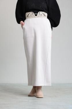 Mame Kurogouchi(ޥ) Cording Embroidery Sweat Skirt  ECRU