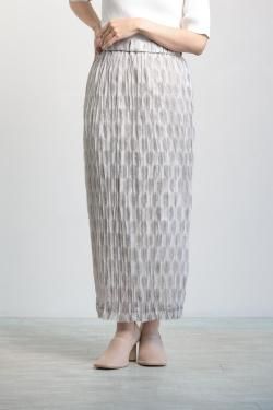 CEaRET FROM araara(å) Sheer Shrink Pleats Skirt  lightgray