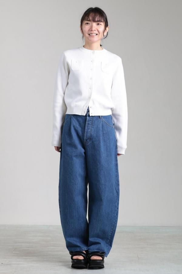 CABaN(キャバン) コットンカシミア クルーネックカーディガン ホワイト