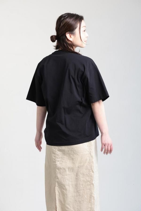 MUVEIL(ミュベール) リボンノットTシャツ black - YAMAROKU
