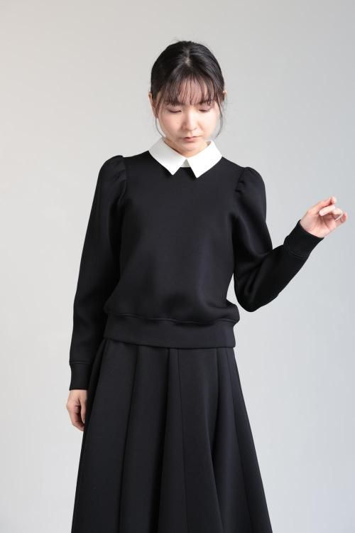 パフスリーブダンボールニットプルオーバー（Tシャツ/カットソー