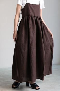 ADAWAS(凉) LINEN BALLOON DRESS