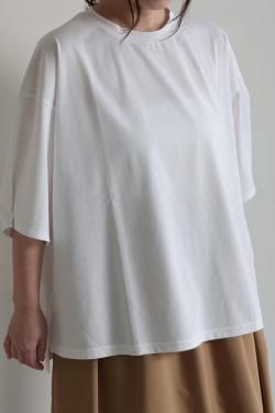 SIWALY fluid(꡼ե륤) UNISEXMiddle Sleeve T-shirt  white