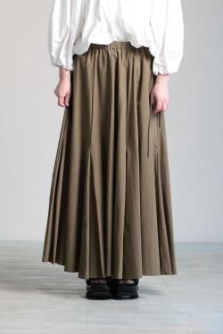 SIWALY fluid(꡼ե륤) Flare Gather Long Skirt  khaki