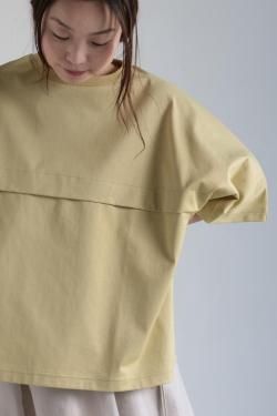 SIWALY fluid(꡼ե륤) Tucked Line T-shirt  yellow