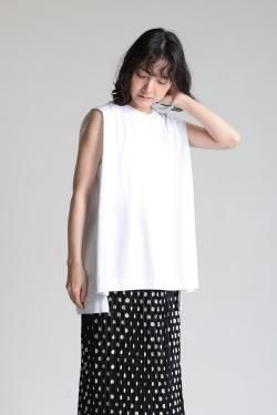 ADAWAS(凉) COMPACT COTTON JERSEY SLEEVELESS TOP  MILK
