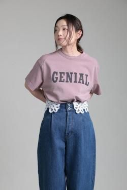 MOOLA KALAH(モーラカーラ) Logo Print T-shirt  pink