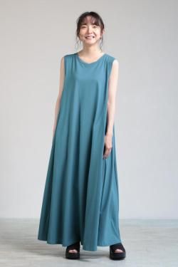 ADAWAS(凉) DRY JERSEY SLEEVELESS DRESS  BLUE GREEN