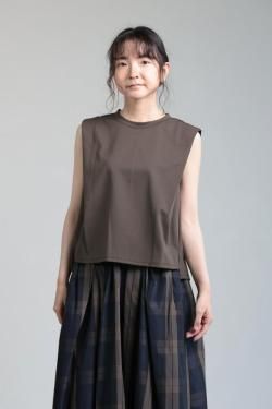 CEaRET FROM araara(シーレット) Sleeveless Short T-shirt  khaki
