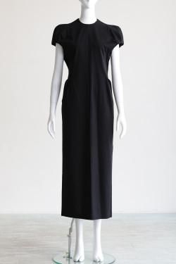 Mame Kurogouchi(ޥ) Cotton Jersey Puff Sleeve Dress  BLACK