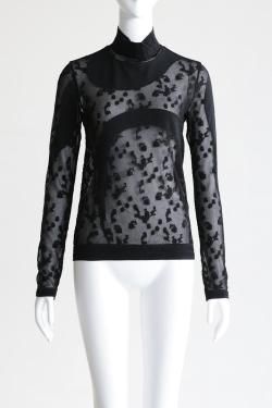 Mame Kurogouchi(ޥ) Knitted High Neck Top  BLACK