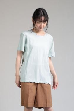 unfil(ե) twisted cotton jersey basic-fit Tee  mint green
