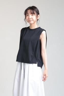 CEaRET FROM araara(å) Sleeveless Short T-shirt  black