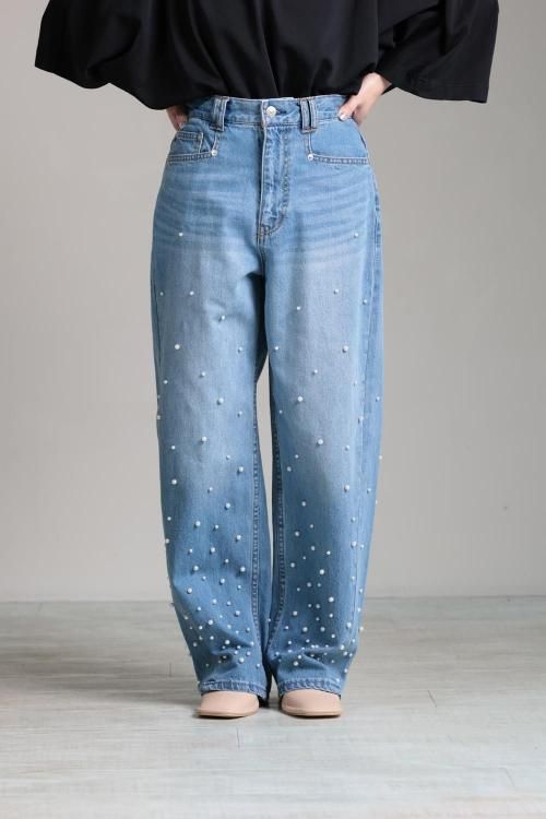 即日発送【新品】MACPHEE マカフィーパールデニム コクーンテーパードパンツ WEB限定】パールデニム コクーンテーパードパンツ（デニムパンツ