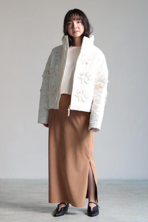 MUVEIL(ミュベール) 立体フラワージャケット white - YAMAROKU