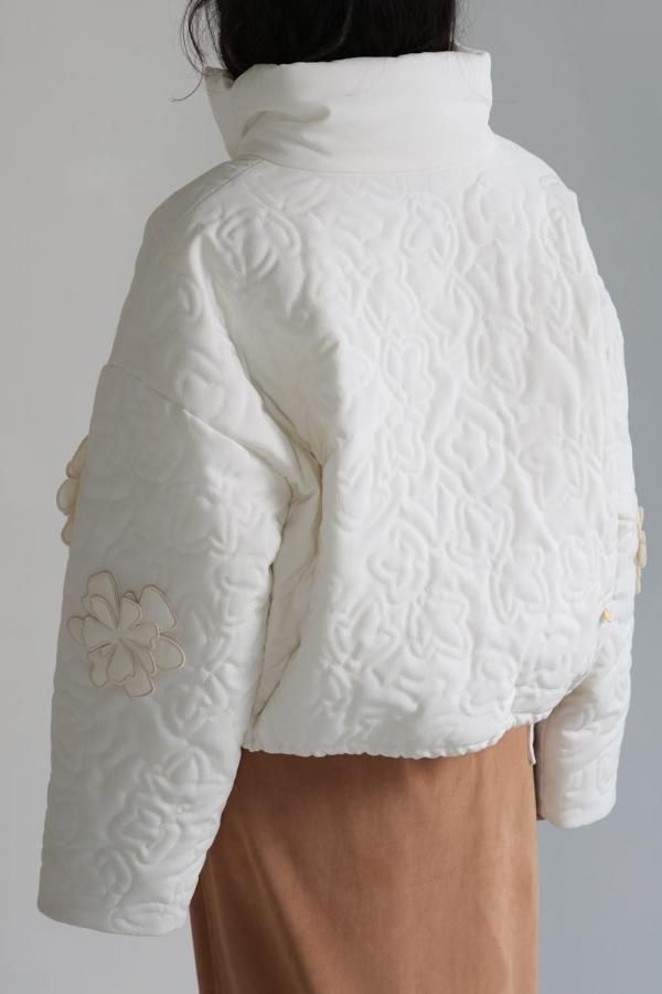 MUVEIL(ミュベール) 立体フラワージャケット white - YAMAROKU