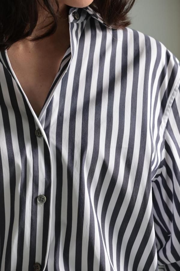 トップス Theory Awning Stripe Fixed Sleeve Shirt Theory(セオリー) Awning Stripe Fixed Sleeve Shirt - YAMAROKU