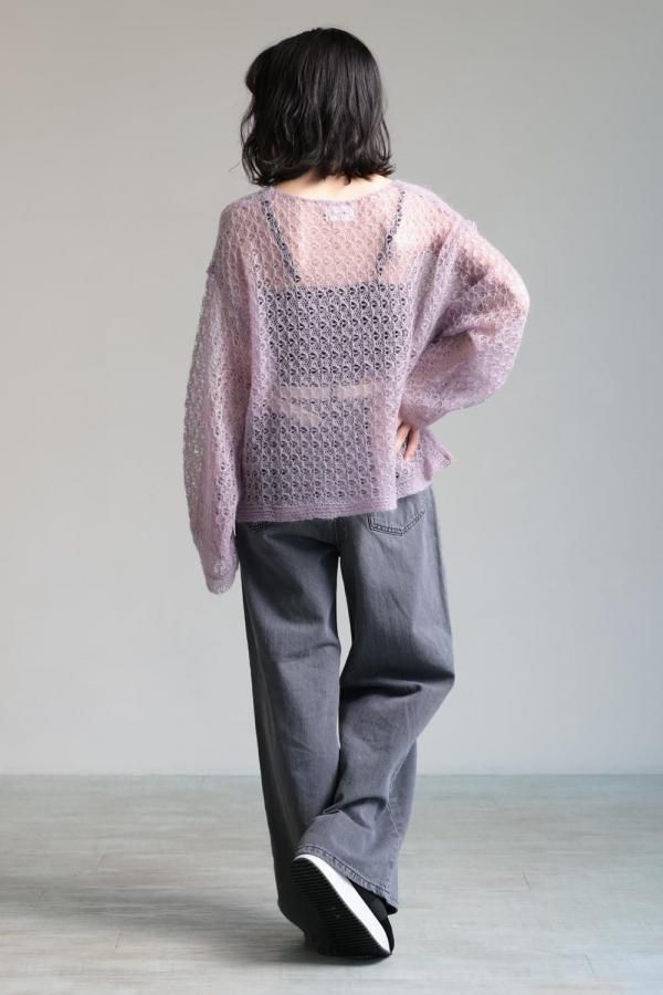 ADAWAS(アダワス) OPEN-KNIT MOHAIR TOP - YAMAROKU（ヤマロク
