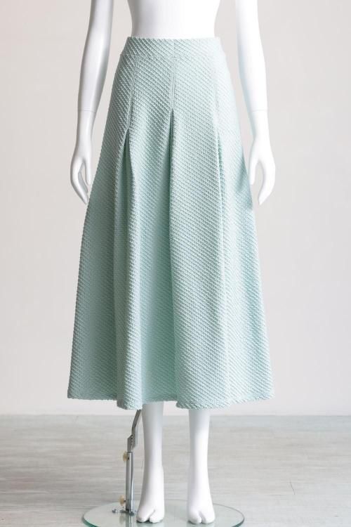 Mame Kurogouchi(マメ) Shirring Jersey Jacquard Flare Skirt
