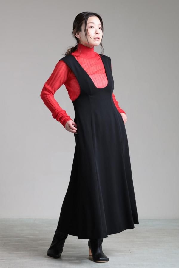 Mame Kurogouchi(マメ) Wool Venetian Flare Dress - YAMAROKU