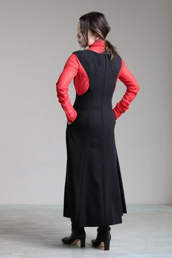 ワンピース MameKurogouchi Woolette Flare Dress Wool Venetian