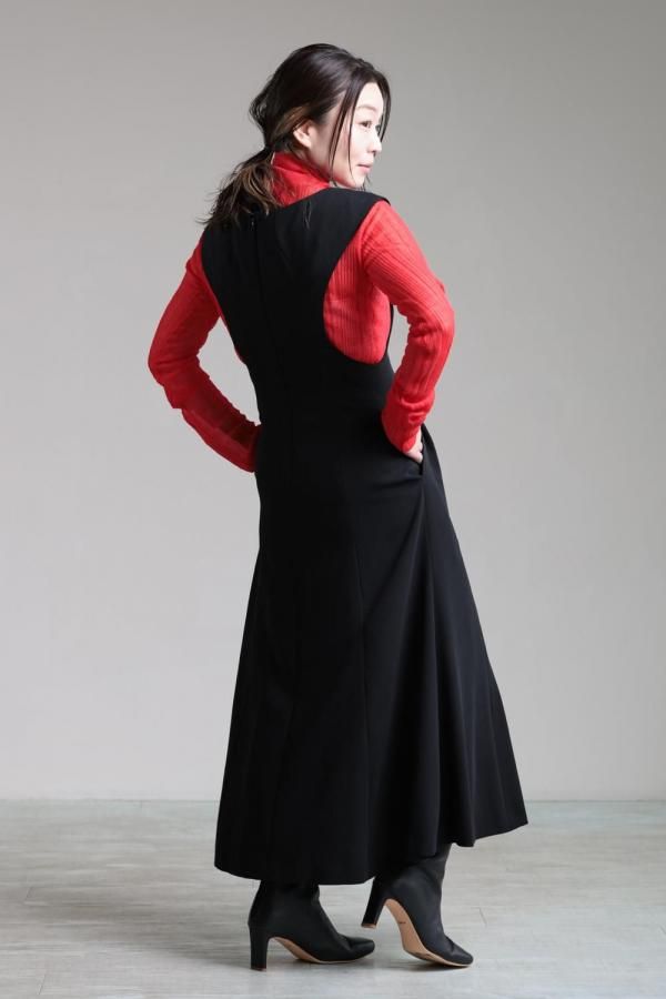 Mame Kurogouchi(マメ) Wool Venetian Flare Dress - YAMAROKU