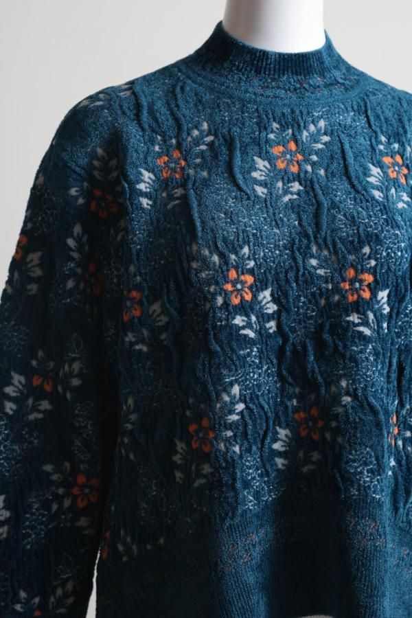Mame Kurogouchi(マメ) Floral Motif Chenille Knitted Top