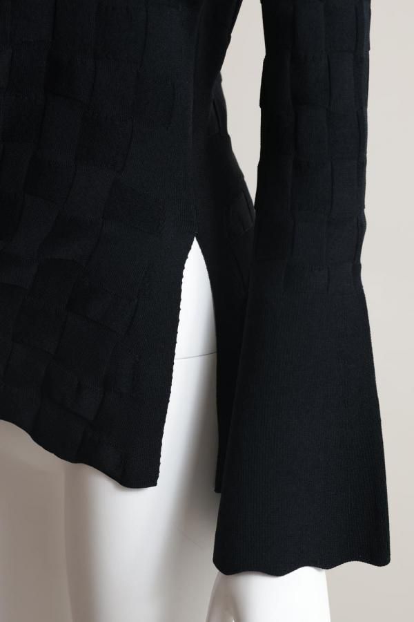 くろまめさま専用 Mame Kurogouchi(マメ) Links Stitch Knitted Cardigan BLACK