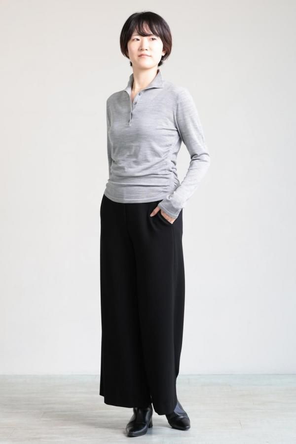 ★週末お値下げ中★人気ニットTheory Regal Wool Tneck PN Theory(セオリー) Regal Wool Henley Sweater GreyMelange - YAMAROKU