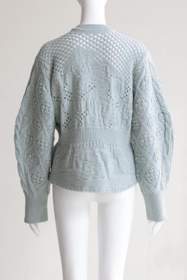 Mame Kurogouchi(マメ) Multi Pattern Low Gauge Knitted Top LIGHT