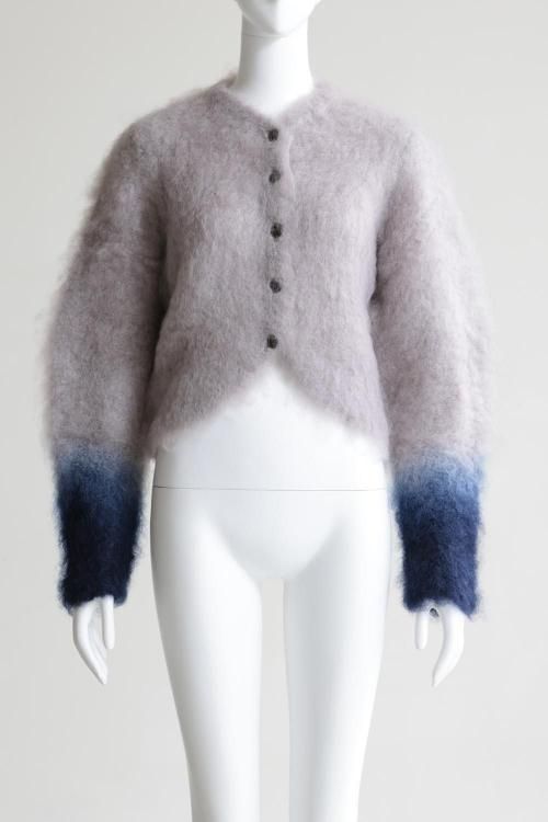 Mame Kurogouchi(マメ) Fur Knitted Cardigan - YAMAROKU