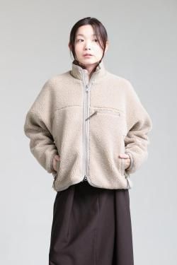 Gymphlex(ジムフレックス) ライトボア ブルゾン  KHAKI BEIGE