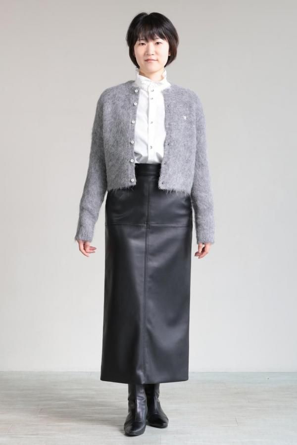 Gymphlex シャギーニット ショートカーディガン ジムフレックス　グレー Gymphlex シャギーニット ショートカーディガン ジムフレックス