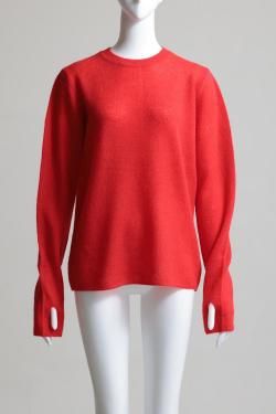 ADAWAS(凉) SHEER CASHMERE SWEATER  RED