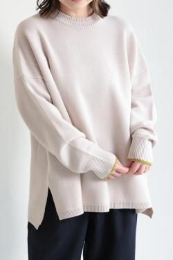 SIWALY fluid(����꡼�ե륤��) ��UNISEX��Knit Bonding Pull-over  light beige