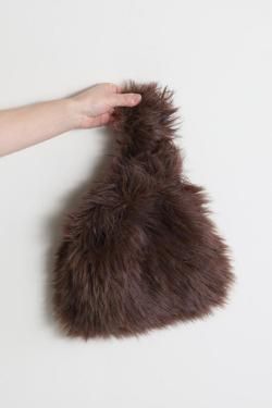 SIWALY fluid(����꡼�ե륤��) Eco Fur Knit Bag  dark brown