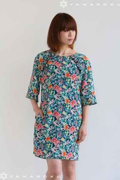 Flicka フリッカ プリントワンピース ネイビーフローラル Flicka Flicka フリッカ プリントワンピース ネイビーフローラル Flicka
