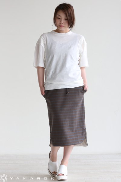 iliann loeb（イリアンローヴ）LINEN COTTON INLAY pullpver off white