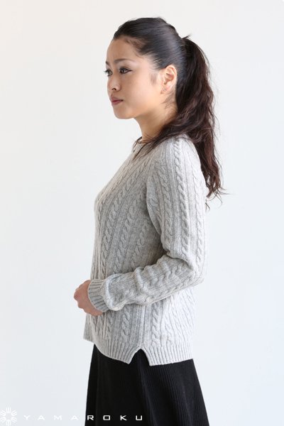 TOMORROWLAND MACPHEE(マカフィ) LAMBS CASHMERE CABLE クルーネックP/O グレー |  TOMORROWLAND（トゥモローランド）