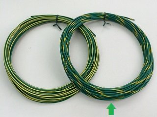 ビニール電線 UL規格(UL1015 AWG18 CSA:TEW) 切断販売(10m～200m) 緑/黄スパイラル - MOVE TECH NET  SHOP