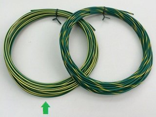 ビニール電線 UL規格(UL1015 AWG14 CSA:TEW) 切断販売(10m～200m) 緑/黄ストライプ - MOVE TECH NET  SHOP