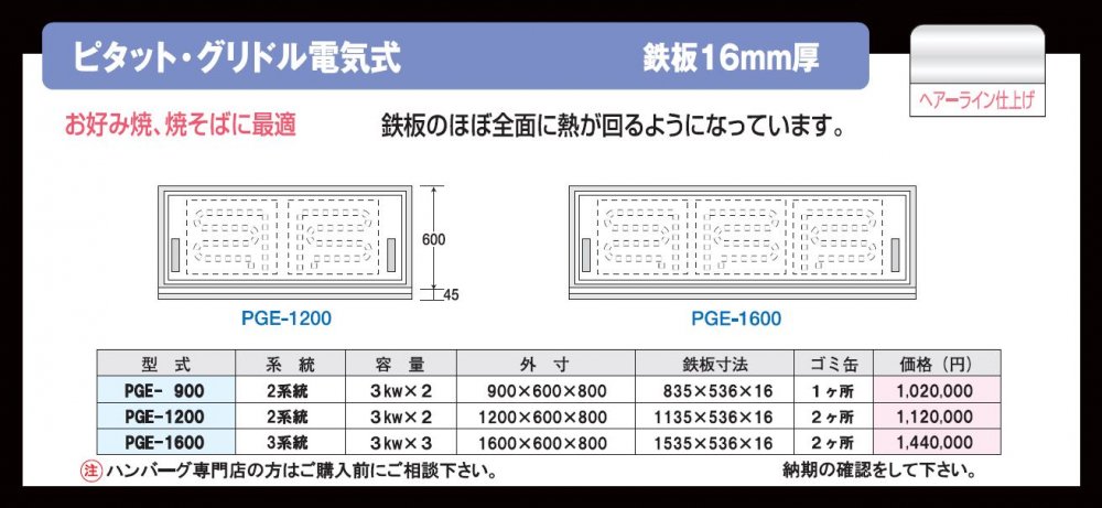 ピタット付ける電気式グリドル・カウンター製作業者向け「てっぱん屋