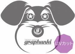 【UVカット加工】graphunki　 T-SHIRTS 　目が★　GY